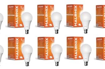 Halonix 12W B22 Base LED Bulb – Cool Daylight (6500k) | Energy Efficient | Best led bulb for home | Surge Protection up to 4KV | Rated Life 15000 Hrs | for Home & Office |Pack of 10