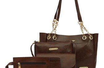 Bagsymalone Unisex Bagsy Malone Vegan Leather Stylish Tote Bag Pack of 5 |Tote Bag (Croco Brown)