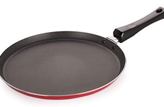 Nirlon Aluminum Non Stick Flat Dosa Tawa with Bakelite Handle 24cm(Gas Stove Compatible)[New_3_mm_FT10]