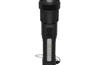Goldmedal Torcia 40 5W LED Rechargeable Torch Light | Long Range Beam | 6 Light Modes | Up to 6 Hours Battery Backup | Type C Charging | Zoomable Flashlight for Camping,Hiking & Emergency Use