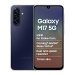 Samsung Galaxy M17 5G Mobile (Sapphire Black, 4GB RAM, 128GB Storage) | 50MP OIS Triple Camera | Gorilla Glass Victus | IP54 | 6 Gen OS Upgrades | AI | Gemini Live | Lag-Free Gaming | Without Charger