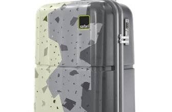 Safari Tazzo 8 Wheels 55cm Cabin Size Trolley Bag, Hard Case Polycarbonate, 360º Wheeling Small Carry-on Luggage, Suitcase for Travel, Trolley Bags for Travel, Printed