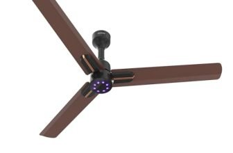 Polycab Wizzy Neo LED 2.0 1200mm BLDC Ceiling Fan with remote | Higher Air Delivery|LED Indicator,Reverse,Sleep and Breeze Mode |3 Years Warranty, Free Installation (Matt Brown Copper)