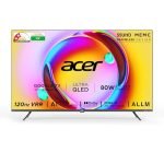 Acer 139 cm (55 inches) Super Series 4K Ultra HD Smart QLED Google TV AR55QDXGU2875AT (Black)