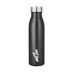 MILTON Breeze 750 Stainless Steel Water Bottle 730 ml, Single Walled, ISI Certified I Leak Proof Lid, Rust Proof I For School, Office, Gym I Mettalic Black