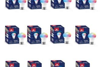 Havells Glamax 12W B22 WiFi LED Smart Bulb with Music Sync Function, Compatible with Amazon Alexa and Google Assistant (16M Colours) (Pack of 12)