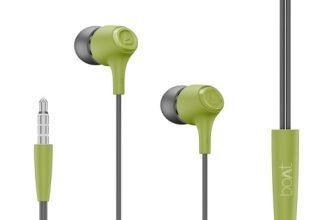 boAt Bassheads 95 Wired in Ear Phones,10Mm Drivers,Signature Sound,in-Line Microphone,Integrated Controls,Snug Fit,Lightweight,Voice Assistant,120Cm Cable & 3.5mm Jack (Spirit Lime)