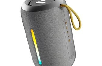 boAt Stone 352 Pro/Stone 358 Pro w/ 14W Signature Sound, Up to 12 Hours Playback, RGB LEDs, TWS Feature, Built-in Mic, BTv5.3, Free Music Streaming on JioSaavn Bluetooth Speaker (Groovy Grey)