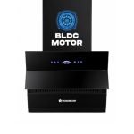 Wonderchef Ultra Slant 60cm Filterless Auto-clean Kitchen Chimney with Oil Collector, BLDC Motor, Suction 2000 m3/hr, Motion Sensor + Touch Control, 15-Yr Warranty on Motor & 5-Yr Comprehensive, Black