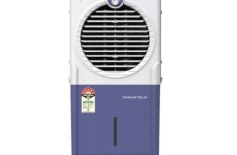 Kenstar TURBOCOOL NEO HC 45 BLUE Air Cooler with Honeycomb Cooling Media | 5-star BEE Rating |100 W|White & Blue