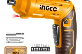 INGCO Cordless Screwdriver, Rechargeable Power Drill Driver Set, 4N.m Max Torque, 240RPM, Srew Gun for Home Use, with 24 PCS Cr-V Drill Bits