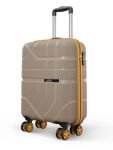 Safari Broadway 8 Wheels 55cm Cabin Size Trolley Bag, Hard Case Polypropylene, 360 Degree Wheeling Carry-on Luggage for Men & Women, Suitcase for Travel, Trolley Bags for Travel, Fossil