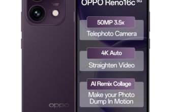 Oppo Reno16c 5G (Twilight Violet, 12GB, 256GB) | 50MP 3.5X Telephoto Camera | 4K Video | AI Remix Collage | 7000mAh 80W SUPERVOOC | ColorOS 16 | IP69K | Dimensity 7300