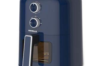 Havells Prolife Brio Air Fryer 4.2 L| Aero Crisp Technology for Air Circulation| See Through Window| Non-Stick Silicon Coated Basket| Adjustable Temperature and Time| 2Yr Door Step Warranty by Havells