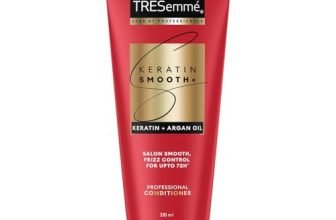 TRESemmé Keratin Smooth Anti Frizz Conditioner 335ml | 72H Frizz Control with Keratin Protein & Argan Oil | Paraben Free Hair Conditioner for Dry Frizzy Hair