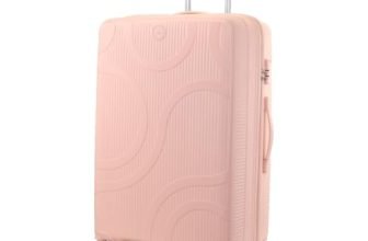 KAMILIANT by American Tourister Selva|Trolley Bag Check-in Large Size (80 cms) for Travel| Hard Case Polypropylene (PP) Suitcase|360° 8-Wheel Spinner Luggage Trolley|Combination Lock| Peach