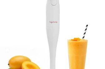 Lifelong 300W Electric Hand Blender for Kitchen | Dual Speed Control | Detachable Stainless Steel Blade | Easy Click Fit Locking | Multipurpose Blender for Smoothies & Juices
