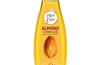 Hair & Care Almond, Vitamin E & B5 Non-Sticky Hair Oil – 500ml | Up to 90% Less Hair Fall | Frizz Control | Smooth & Glossy Hair