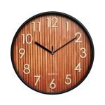 Amazon Brand- Solimo 12-Inch Analog Wall Clock – Charcoal Black Design, Embossed Frame with 3D Numbers, Silent Movement