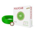 Polycab Green Wire+ 90M coil |0.75 SQ MM|Heat resistant upto 900 C | Low smoke | Low toxic fumes | GreenPro certified | 99.97% high purity copper | Rodent protection | Eco friendly (Green)
