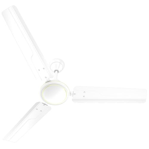 Havells REO Vaayu 1200mm ES Ceiling Fan | High Speed, High Air Delivery | Strong & Powerful, Air Delivery: 220CMM| RPM: 370| 2 Year Warranty | (Pack of 1, White)