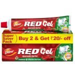 Dabur Red Gel Ayurvedic Toothpaste – 300g (150g x 2) | Reduction in Bad Breath, Plaque & Gingivitis | Freshness with Protection | For Healthy Gums & Effective Dental Care