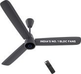 Atomberg Renesa Epoque | Advance air+ Technology | Sleek Fan | LED Indicator | Low Noise with 2 Year Warranty BLDC Motor with Remote 1200 mm Ceiling Fan(5 Star | Pebble Grey | Pack of 1)