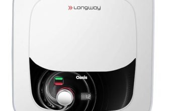 Longway Oasis Gigi 25 Ltr 5 Star Rated Storage Water Heater for Home | Advanced Multi-Layered Safety | Anti-Rust Coating | Glassline Coated Tank | Suitable for Hard Water & High-Rise Building (White)