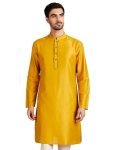 Amazon Brand – Symbol Men’s Festive Solid Long Kurta (Regular Fit) (SY-A22-MNA-ETK-01_M.Mustard_S)