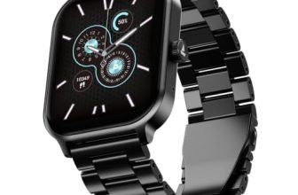 boAt Ultima Ember 2 Smartwatch, 1.96” AMOLED Display, Ultra Bright 1000 nits Brightness, AOD, Personalized Fitness Nudges, Functional Crown, 100+ Sports Mode smartwatch for Men & Women (Steel Black)
