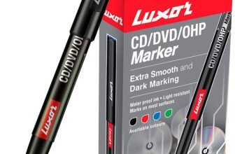 LUXOR Blue CD/DVD/OHP Marker(Set of 10, Blue)