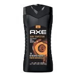Axe Dark Temptation 3 In 1 Body, Face & Hair Wash for Men, Long-Lasting Refreshing Dark Chocolate Fragrance for Up To 12hrs, Natural Origin Ingredients, Removes Odor & Bacteria, No Parabens, Dermatologically Tested, 250ml