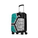 Aristocrat Bruce Cabin Trolley Bag 54cm | Small | Hard Luggage | Smooth 8-Wheel Suitcase | Secure Combination Lock with Sturdy Zipper | Full Fabric Convipack | 3-Year Warranty (Blue)