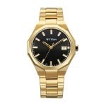 Titan Dodecagon Analog with Brown Dial Rose Gold Stainless Steel Strap Watch for Men – 90212YM01