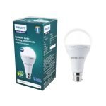 PHILIPS 12W Emergency Bulb | Rechargeable Emergency Bulb for Power Cuts | Backup : 4hrs, Crystal White, Pack of 1, b22d, LED