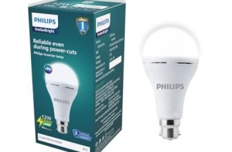 PHILIPS 12W Emergency Bulb | Rechargeable Emergency Bulb for Power Cuts | Backup : 4hrs, Crystal White, Pack of 1, b22d, LED