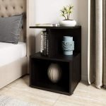 Amazon Brand – Solimo Uno Engineered Wood Wenge Finish Contemporary Bedside Table (Brown)