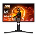 AOC 25G3ZM/BK 24.5″ FHD Gaming Monitor, 240Hz Refresh Rate, 1ms GTG Response Time, 6 Game Modes, Freesync Premium, Low Input Lag, ShadowControl, HDMI & DisplayPort