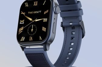 Fire-Boltt Rise Force 1.85 BT Calling, Nylon Fluoroelastomer Hybrid Strap Rotating Crown Smartwatch(Ocean Navy Strap, Free Size)