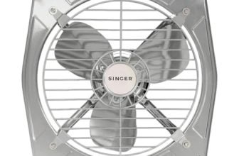 SINGER Maxovent 230 mm Exhaust Fan | 100% Copper Motor | 40W Energy Efficient | 1350 RPM High Suction, Low Noise | 500 CMH Air Delivery | Powder-Coated Rust-Free Body | 2-Year Warranty