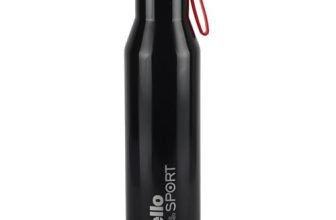 Cello Maestro Thermosteel Flask, 550ml, Black | 24 Hours Hot & Cold Stainless Steel Bottle | Leak Proof & Screw Top Lid | Ideal for Office, Gym, Home, Kitchen, Hiking, Trekking, Travel Bottle