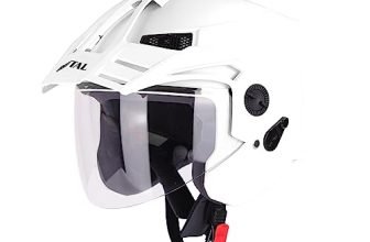 Steelbird SBH-23 Brutal ISI Certified Open Face Helmet Men and Women with Skull Cap