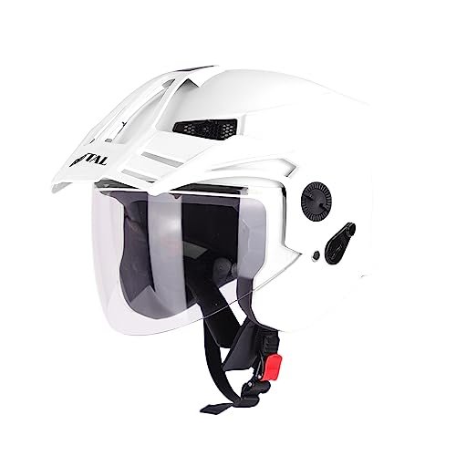 Steelbird SBH-23 Brutal ISI Certified Open Face Helmet Men and Women with Skull Cap