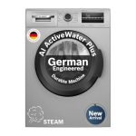 Bosch 8 kg 5 Star Front Load Fully-Automatic Washing Machine, Steam Hygiene, AI ActiveWater, 15 Wash Programs, No Tangle or Wrinkle, SoftCare Paddle, Shiny Silver, WAJ2826BIN