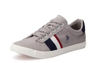 U.S. POLO ASSN. Mens | Abor Grey| Stylish Casual Sneaker Shoes for Man, 7 UK