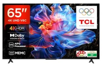 TCL 164 cm (65 inches) 4K Ultra HD Smart LED Google TV | 4K HDR | Dolby Vision & Atmos | MEMC | 65V6C