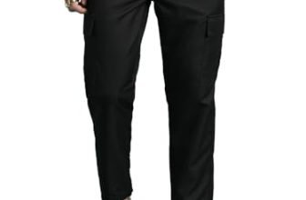 Highlander Men Mid Rise Regular Pants (PHTR000001_Black_M)