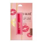 Lakme Lip Love Care Stick Cherry, with 10% Vitamin E Complex, nourished with Shea & Cocoa Butter and enriched with Almond & Jojoba Oil for 24hr moisturization in just 1 swipe, with SPF 15, 4.5g