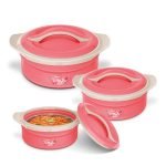 MILTON Zenith Jr Casserole Set of 3, Pink