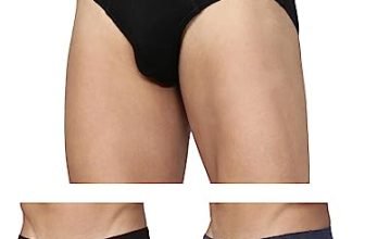 Levi’s Men’s Cotton BRIEF (Pack of 3) (PR82806_Black, Brown, N.Melange_Large_Black,Brown,N.Melange_L)